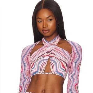 AFRM Cordelia top in Multi Wave color